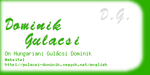 dominik gulacsi business card