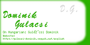 dominik gulacsi business card